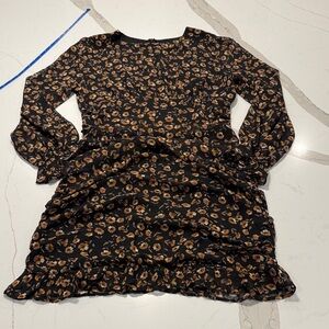 Floral Black and Brown Women’s Dress